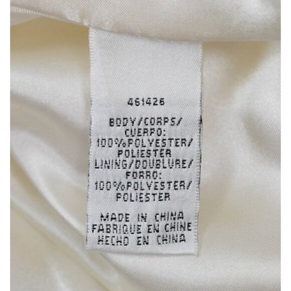 JILL JILL STUART V NECK PLEATED OFF WHITE GOWN - Picture 9 of 9